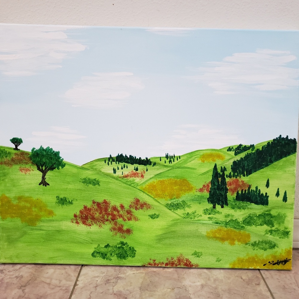 Acrylic canvas painting